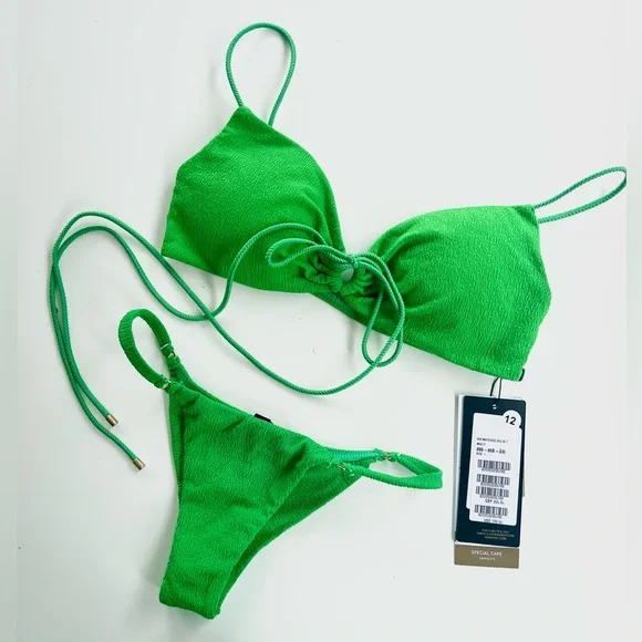 VIX Kelly Green Bikini (Top & Bottom Different Sizes) - Picture 1 of 2